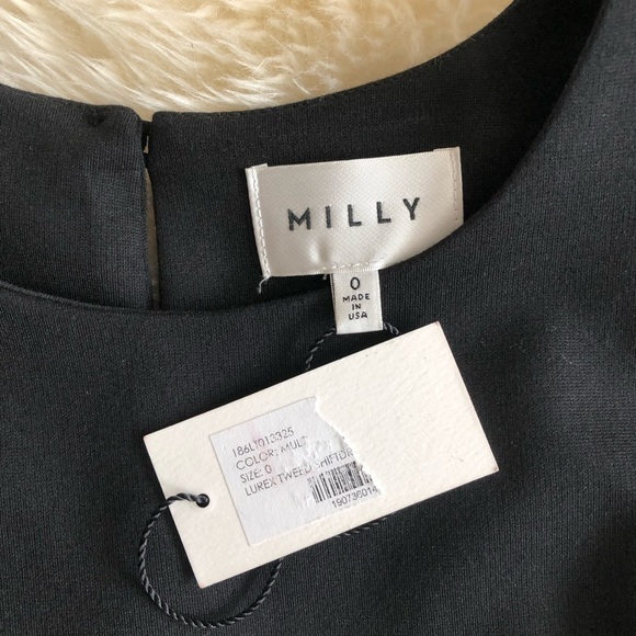 Milly Metallic Tweed A-Line Sleeveless Dress 0 - Picture 5 of 8